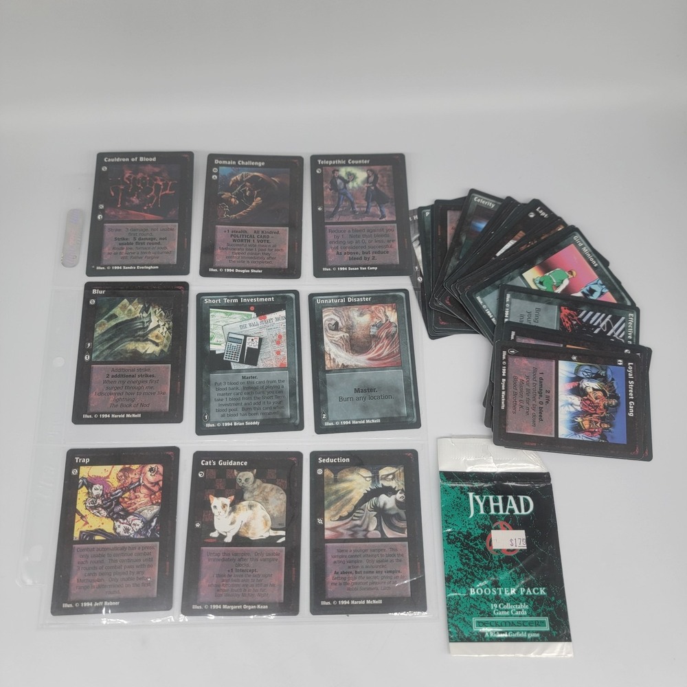 Vintage Jyhad Deckmaster 1994 Booster Pack Plus 37cards Incomplete